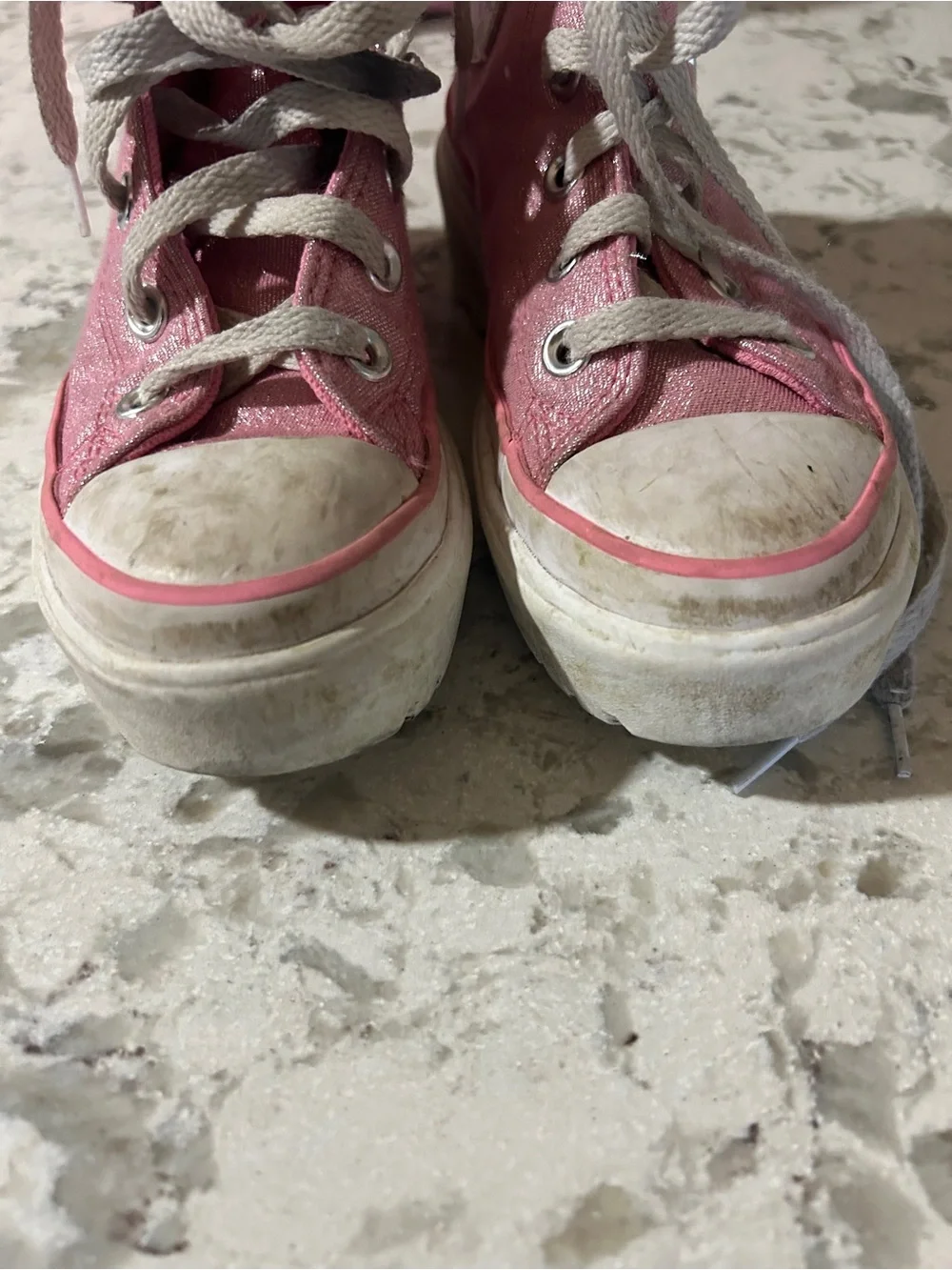 Converse Kids Pink High-Top Platform Sneakers